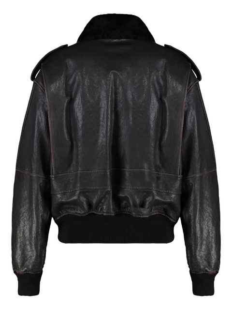 Saint Laurent lambskin bomber jacket - Black - zdjęcie produktu nr 2