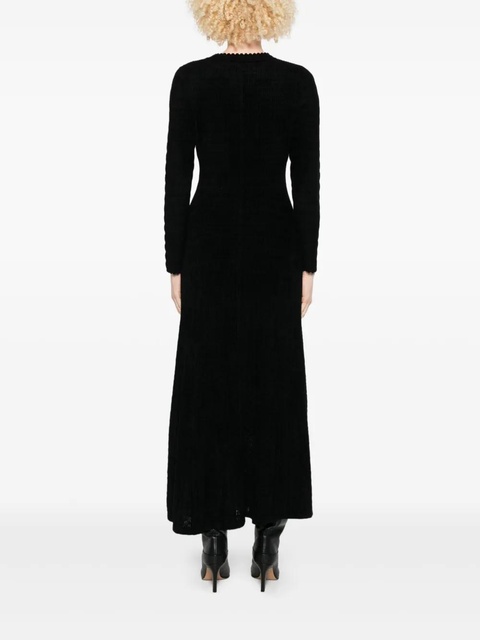 SANDRO button-detailed knitted maxi dress - Black - zdjęcie produktu nr 2
