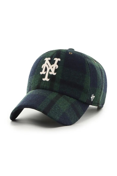 47 brand czapka z daszkiem z domieszką wełny MLB New York Mets kolor granatowy B-SCLBY16YOS-NY - zdjęcie produktu nr 1