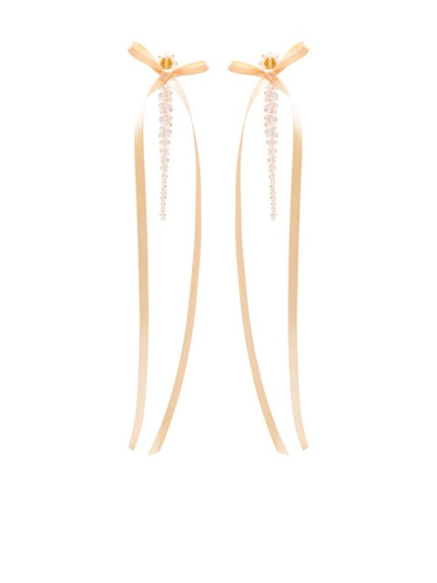 Simone Rocha ribbon bow dangle earrings - Pink - zdjęcie produktu nr 1