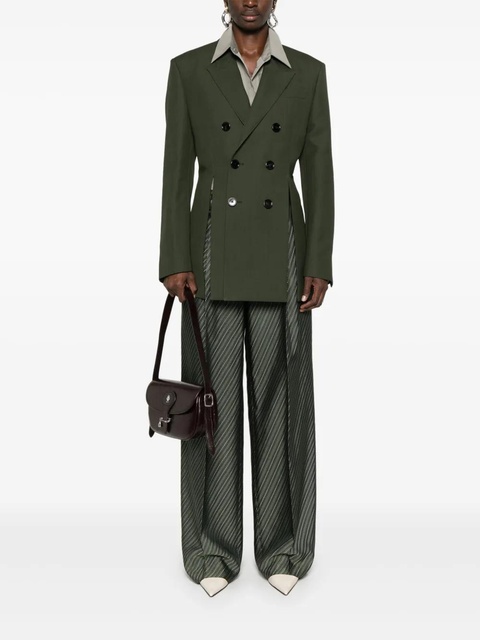 AMI Paris front-slits blazer - Green - zdjęcie produktu nr 2