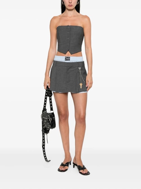 Alexander Wang pleated key-chain shorts - Grey - zdjęcie produktu nr 1