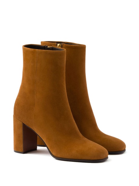 Prada suede 85mm booties - Brown - zdjęcie produktu nr 2