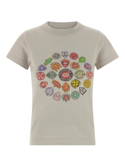 Balenciaga logo-print crew-neck T-shirt - Neutrals - zdjęcie produktu nr 1