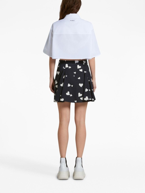 Marni Bunch of Hearts flared miniskirt - Black - zdjęcie produktu nr 2