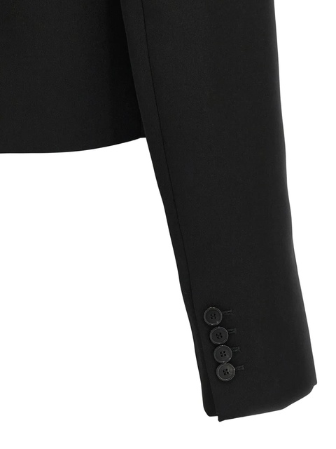 Givenchy peak-lapel padded-shoulder blazer - Black - zdjęcie produktu nr 2