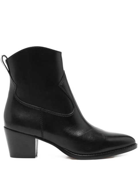 Lauren Ralph Lauren 60mm Harpher leather pointed-toe zip boots - Black - zdjęcie produktu nr 1