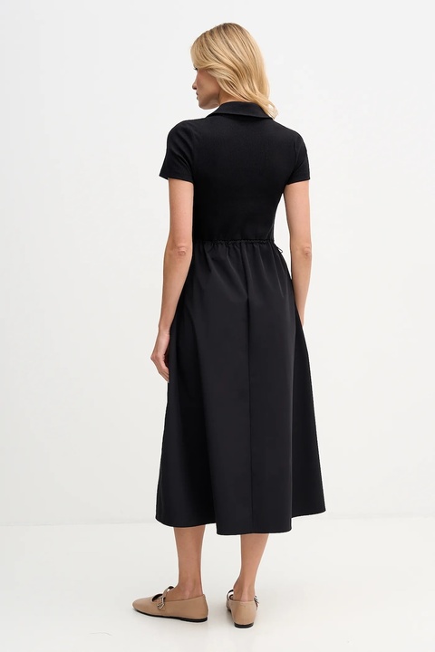 Dkny sukienka kolor czarny midi rozkloszowana DJ5D9139 - zdjęcie produktu nr 2