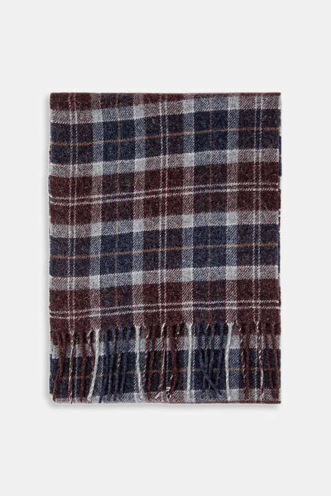 Barbour szalik wełniany kolor multicolor gładki USC0001 - zdjęcie produktu nr 2