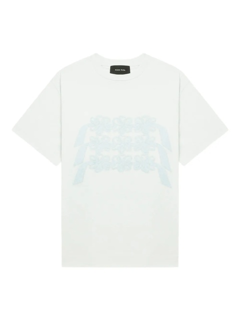Simone Rocha floral-print T-shirt - Blue - zdjęcie produktu nr 1