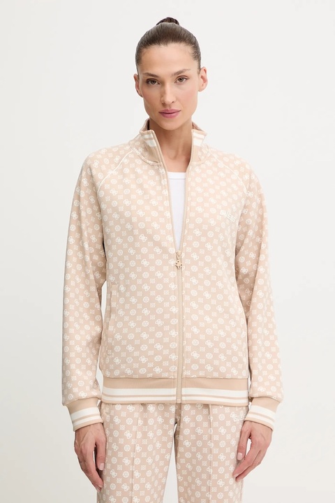Guess bluza AGGIE damska kolor beżowy wzorzysta V5YQ03 KB212 - zdjęcie produktu nr 1