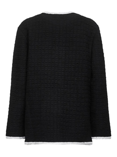 Gucci two-tone tweed cardigan - Black - zdjęcie produktu nr 2