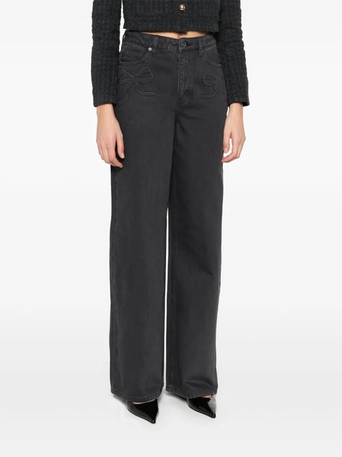 Self-Portrait bow-motif jeans - Grey - zdjęcie produktu nr 2
