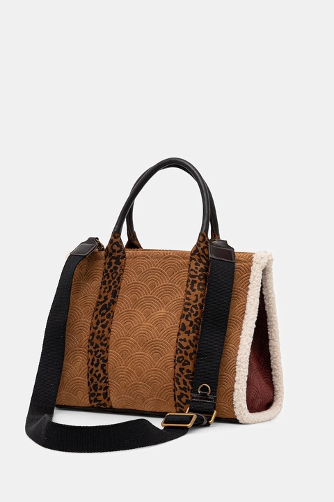 Kurt Geiger London torebka zamszowa SOUTHBANK kolor brązowy 5033548219 - zdjęcie produktu nr 2