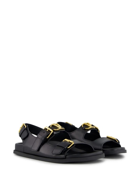 Valentino Garavani VLogo Signature buckle-detail sandals - Black - zdjęcie produktu nr 2