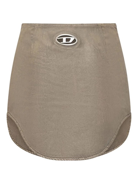 Diesel logo-plaque asymmetric skirt - Neutrals - zdjęcie produktu nr 1