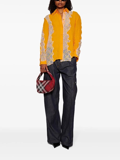 Christopher Esber Crimped Lace shirt - Orange - zdjęcie produktu nr 2