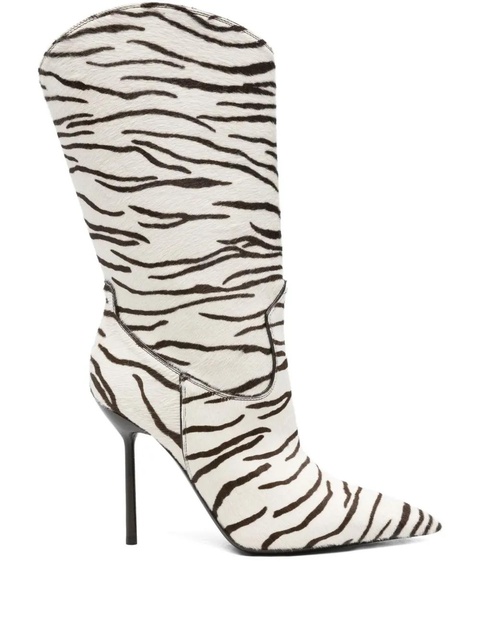 Paris Texas 105mm leather knee-high boots - White - zdjęcie produktu nr 1