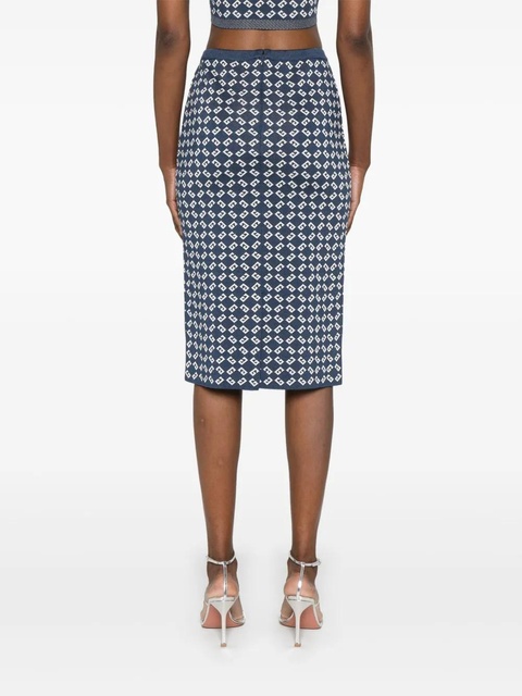 Givenchy monogram 72-jacquard midi skirt - Blue - zdjęcie produktu nr 2