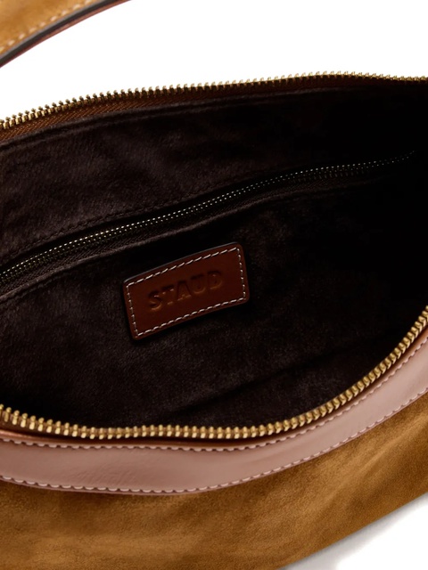 STAUD suede zip-top satchel - Brown - zdjęcie produktu nr 2