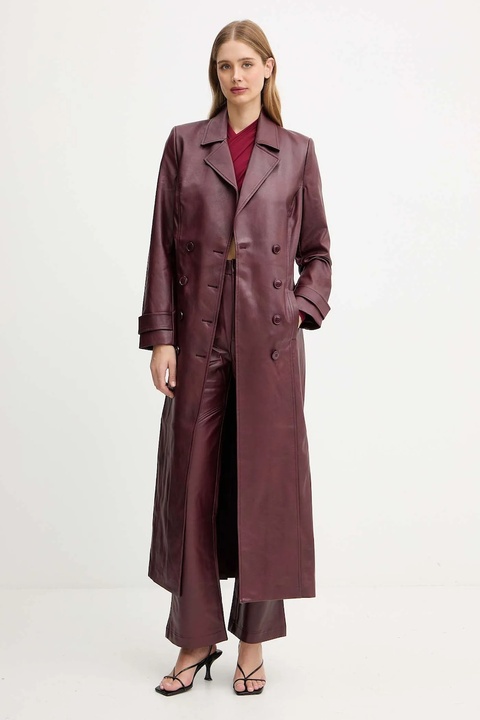 Bardot płaszcz kolor bordowy 59899JB4 - zdjęcie produktu nr 2