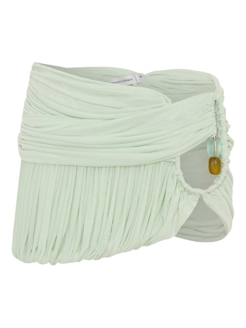 Christopher Esber pleated bubble mini skirt - Green - zdjęcie produktu nr 1