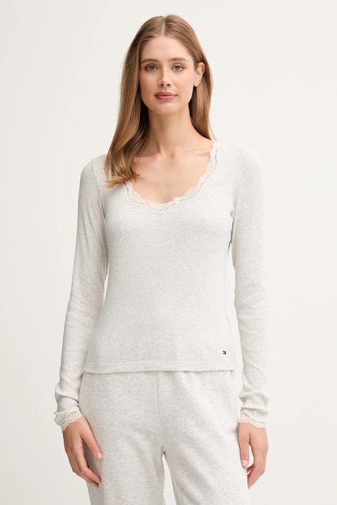 Tommy Hilfiger longsleeve kolor szary UW0UW06071 - zdjęcie produktu nr 1