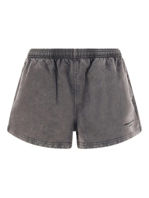 Alexander Wang embroidered-logo running shorts - Grey - zdjęcie produktu nr 1