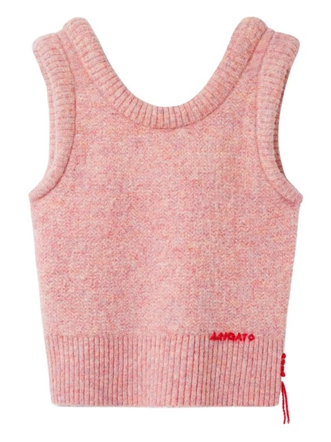 Axel Arigato Anna ribbed-hem cropped sleeveless vest - Pink - zdjęcie produktu nr 1