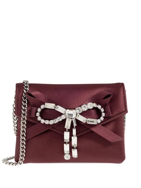 Jimmy Choo bow chain clutch bag - Purple - zdjęcie produktu nr 1