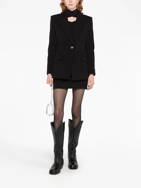 Versace single-breasted wool blazer - Black - zdjęcie produktu nr 2