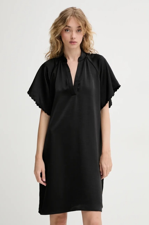Bruuns Bazaar sukienka kolor czarny mini oversize BBW4490 - zdjęcie produktu nr 1