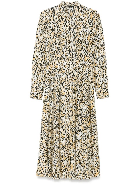 Maje leopard-print midi dress - Neutrals - zdjęcie produktu nr 1