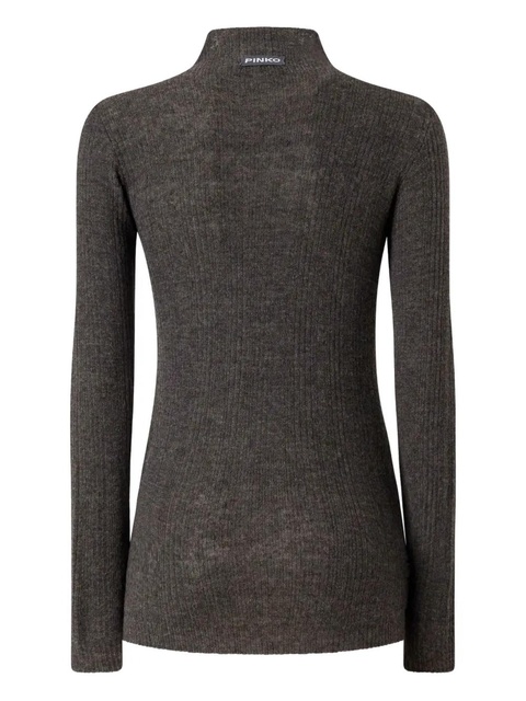 PINKO ribbed high-neck sweater - Brown - zdjęcie produktu nr 1