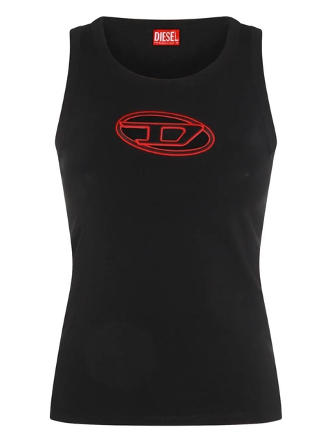 Diesel logo-embroidered sleeveless tank top - Black - zdjęcie produktu nr 1