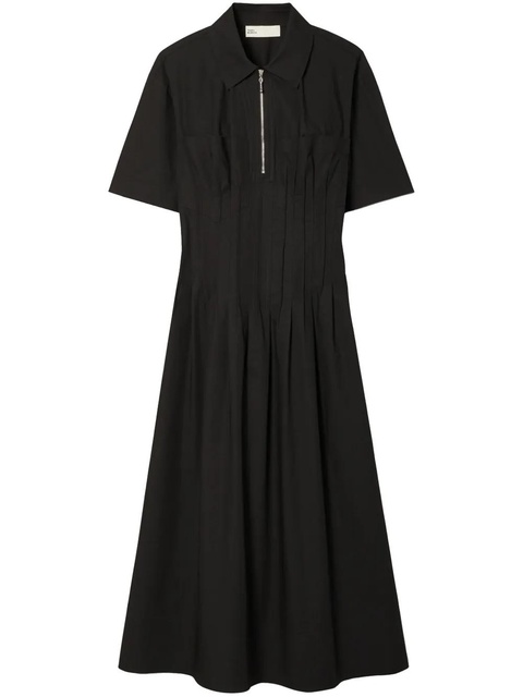 Tory Burch pleat-waist dress - Black - zdjęcie produktu nr 1