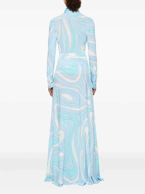PUCCI marmo-print maxi skirt - Blue - zdjęcie produktu nr 2