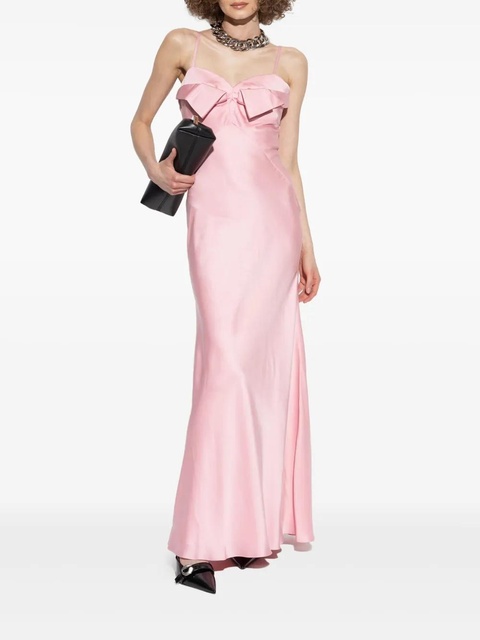 Alexander McQueen bow-detail maxi slip dress - Pink - zdjęcie produktu nr 1