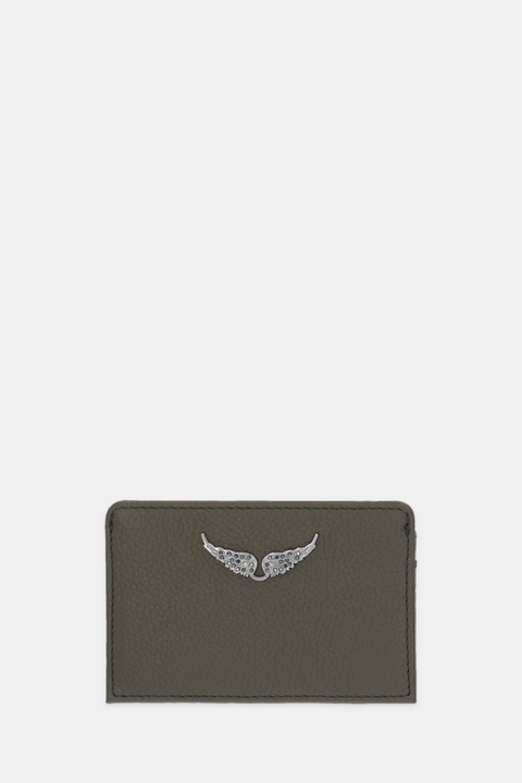 ZADIG&VOLTAIRE etui na karty skórzane kolor zielony LWSG00001 - zdjęcie produktu nr 1