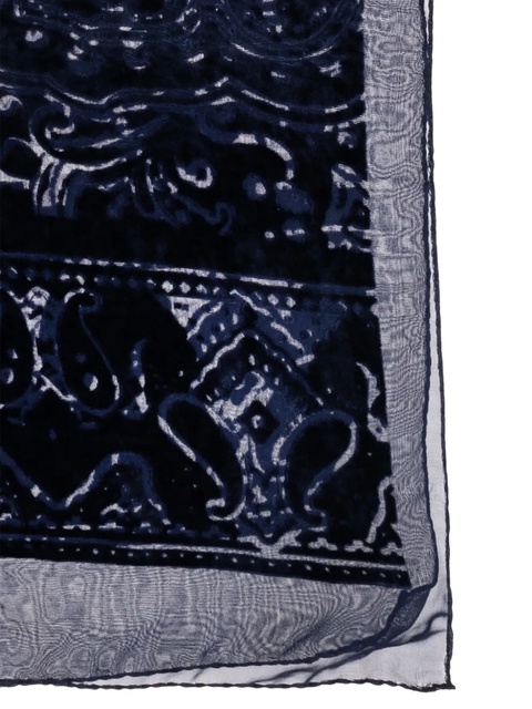 ETRO paisley-pattern velvet scarf - Blue - zdjęcie produktu nr 1