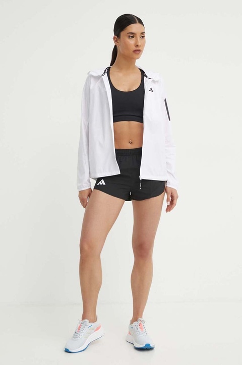 adidas Performance szorty do biegania Adizero Essentials kolor czarny gładkie high waist IN8707 - zdjęcie produktu nr 2