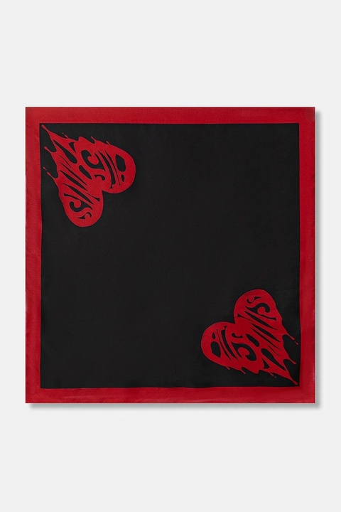 AllSaints chusta jedwabna damska kolor czarny wzorzysta 29ASWC531515 - zdjęcie produktu nr 1