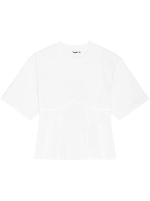 GANNI appliqué-detail T-shirt - White - zdjęcie produktu nr 1