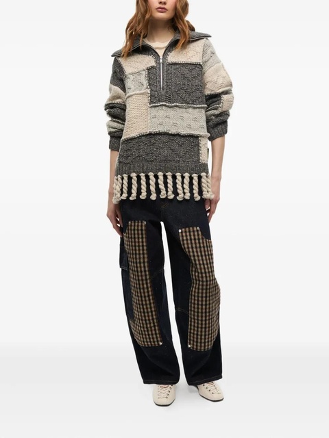 GANNI panelled sweater - Grey - zdjęcie produktu nr 2
