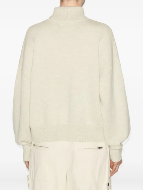 ISABEL MARANT logo-embroidered turtleneck sweater - Neutrals - zdjęcie produktu nr 2