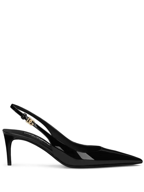 Dolce & Gabbana DG logo-buckle slingback pumps - Black - zdjęcie produktu nr 1
