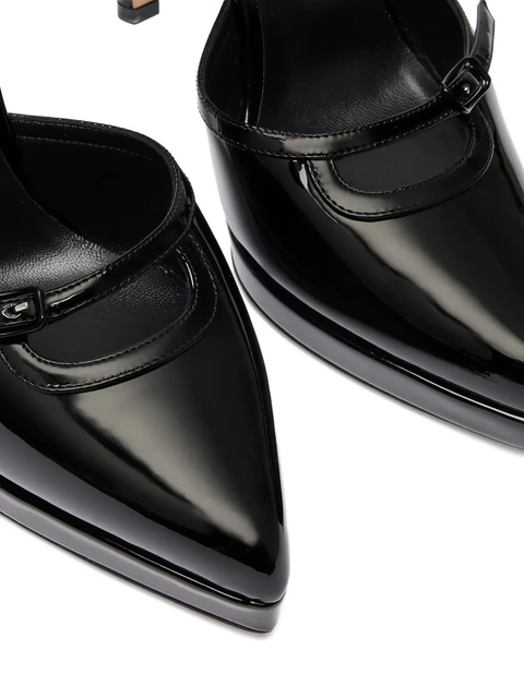 Casadei 100mm Michelle buckled platform pumps - Black - zdjęcie produktu nr 2