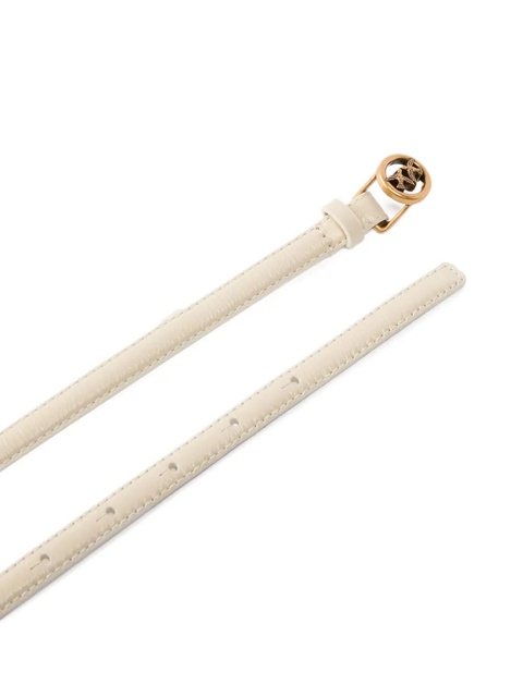 PINKO logo leather belt - White - zdjęcie produktu nr 2