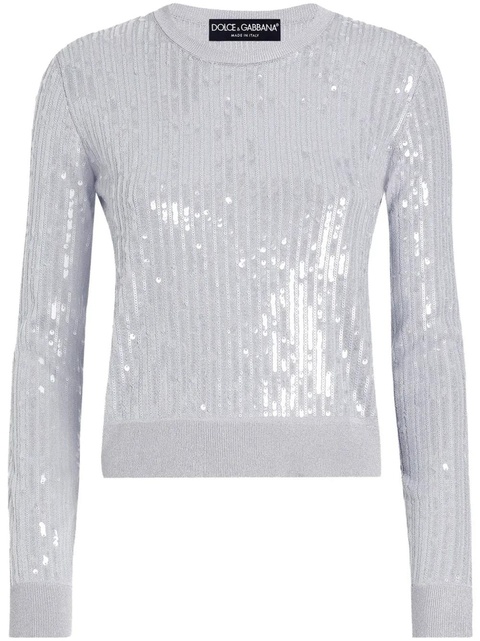 Dolce & Gabbana sequin knitted top - Grey - zdjęcie produktu nr 1