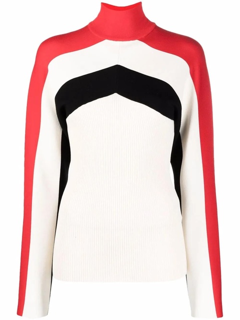 Jil Sander colour-block roll-neck jumper - White - zdjęcie produktu nr 1